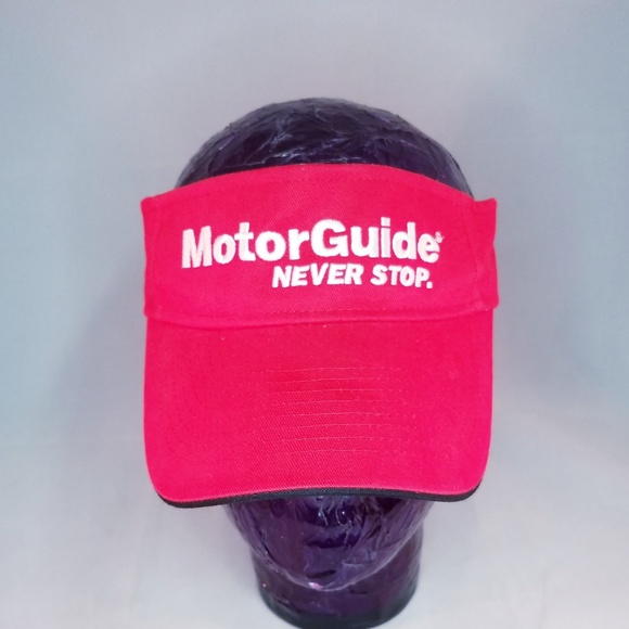 MERCURY OUTBOARDS MOTORGUIDE NEVER STOP RED VISOR - Picture 1 of 5